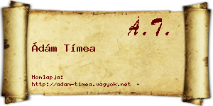 Ádám Tímea névjegykártya