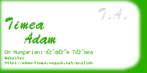 timea adam business card